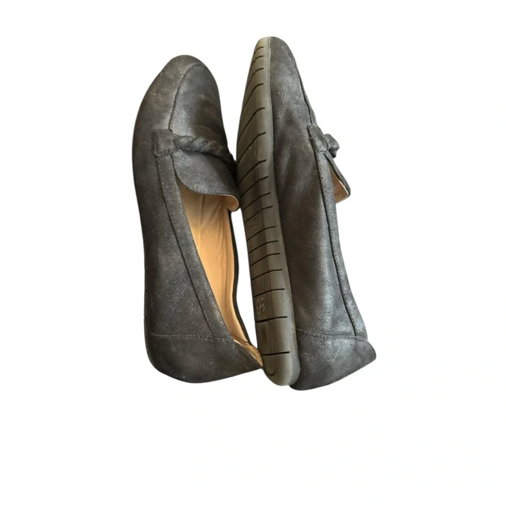 Life Stride Black Suede Loafers Women’s Size 8
